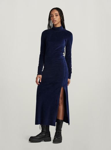 Velvet Slit Dress